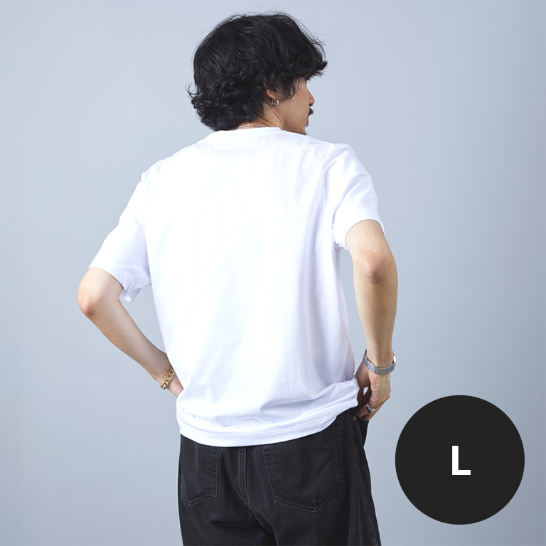 WAVEロゴ 点字モチーフ チャリティ Tシャツ WHITE Lサイズ FRONT